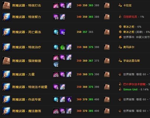 魔兽世界大牙齿附魔的获取方法是什么？附魔后有何效果？  第2张