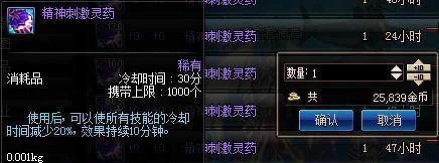 dnf中有哪些种类的药？各种药的作用是什么？  第2张