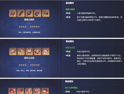《原神辛焱圣遗物选择搭配攻略》（为你解析最优圣遗物组合）  第3张